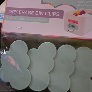 Dry Erase Bin Clips with Marker